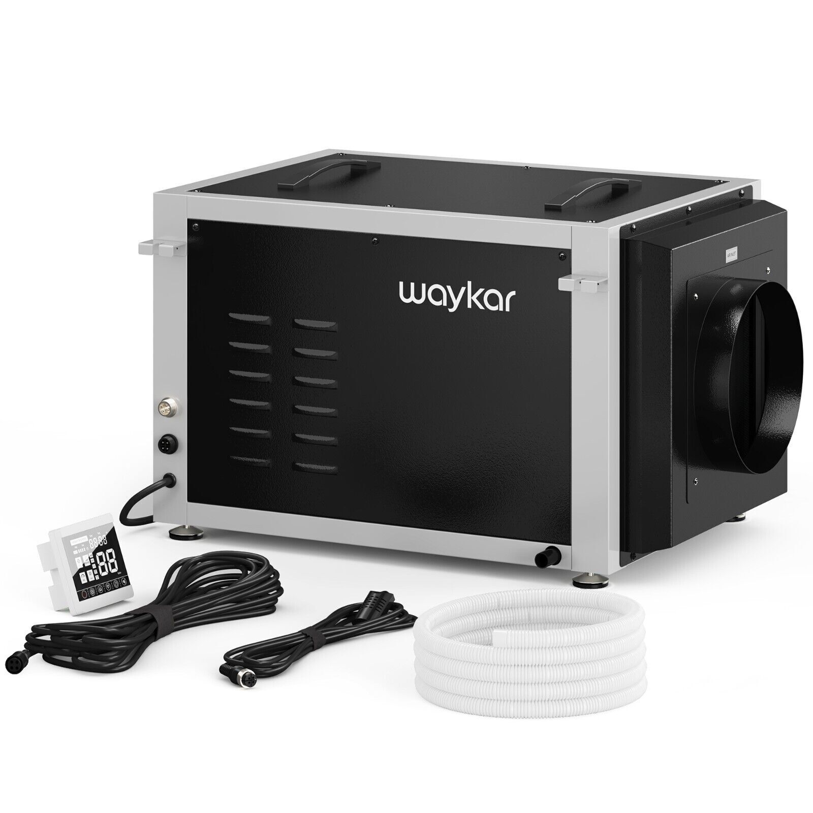 Waykar 158 Pint Commercial Dehumidifier for Crawl Space, Basement - Compact Size