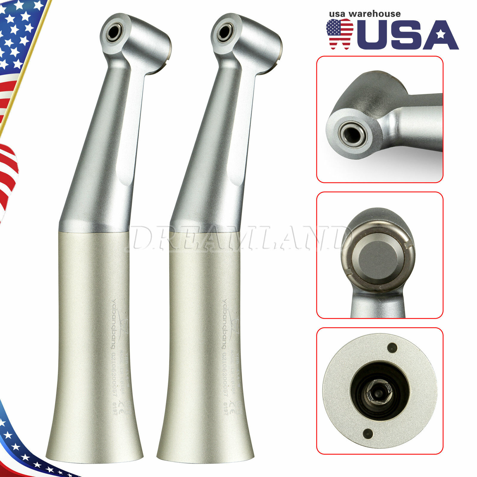 2PCS Dental Slow Low Speed Handpiece Contra Angle A-X