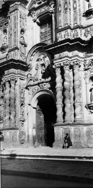 A Doorway Set In An Ornately Decorated Building, Quito 1937 Old Photo