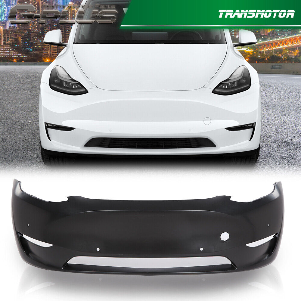 Fit For 2020-2023 Tesla Model Y MY Front Bumper Cover Panel W/Park Sensor Hole