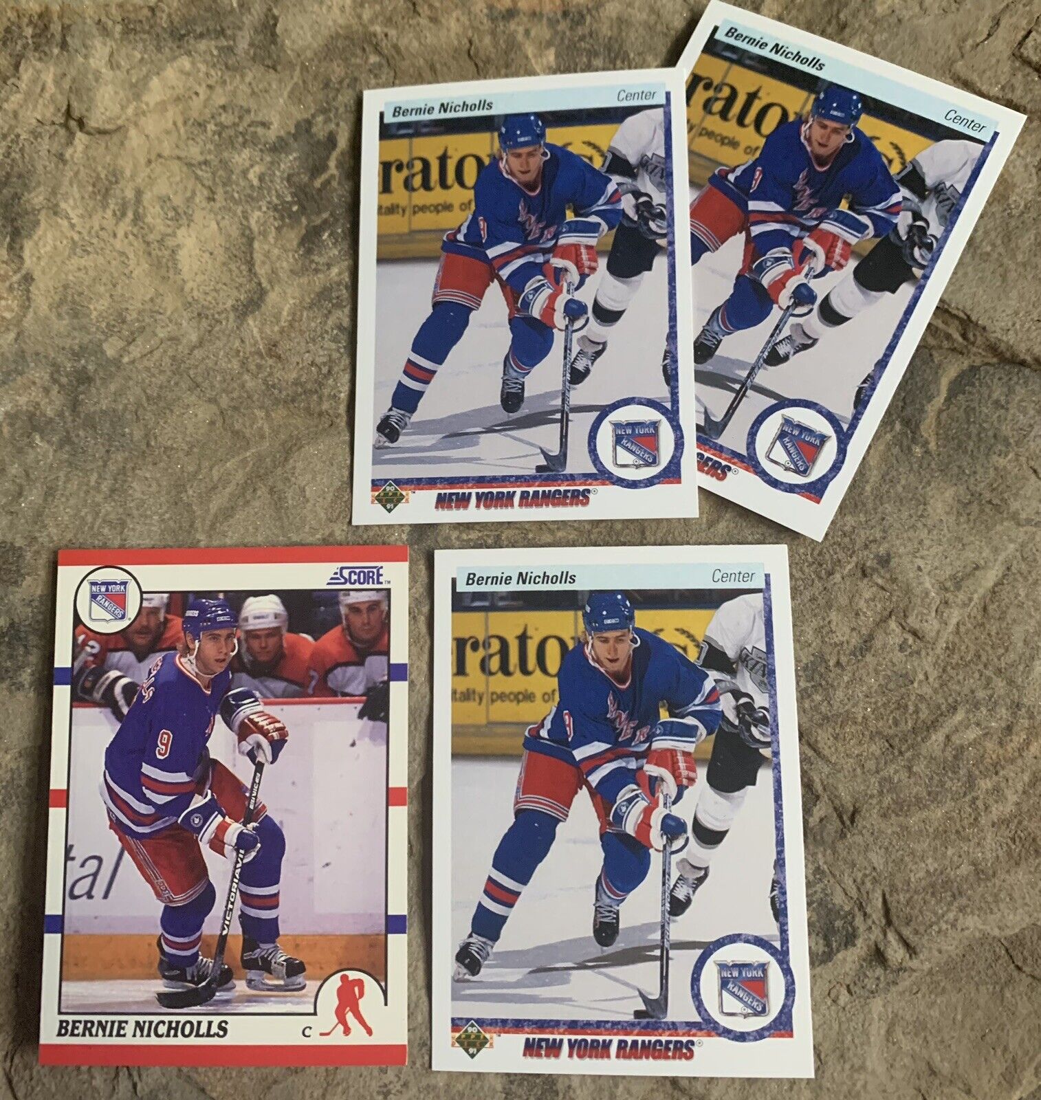 Bernie Nicholls Hockey Cards. New York Rangers