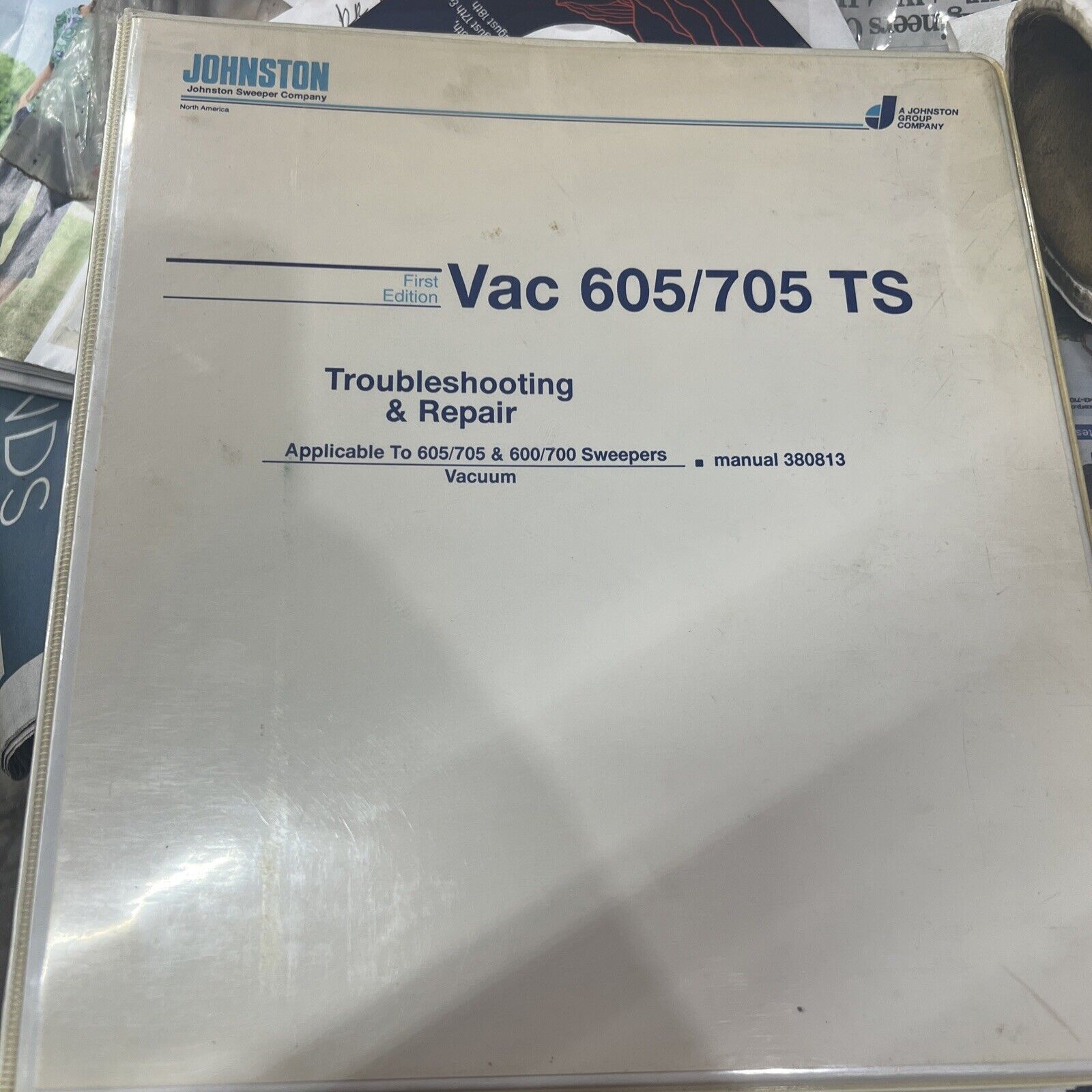 Johnston VAC 605/705 Sweeper 600/700 Troubleshooting And Repair Manual 1st Ed