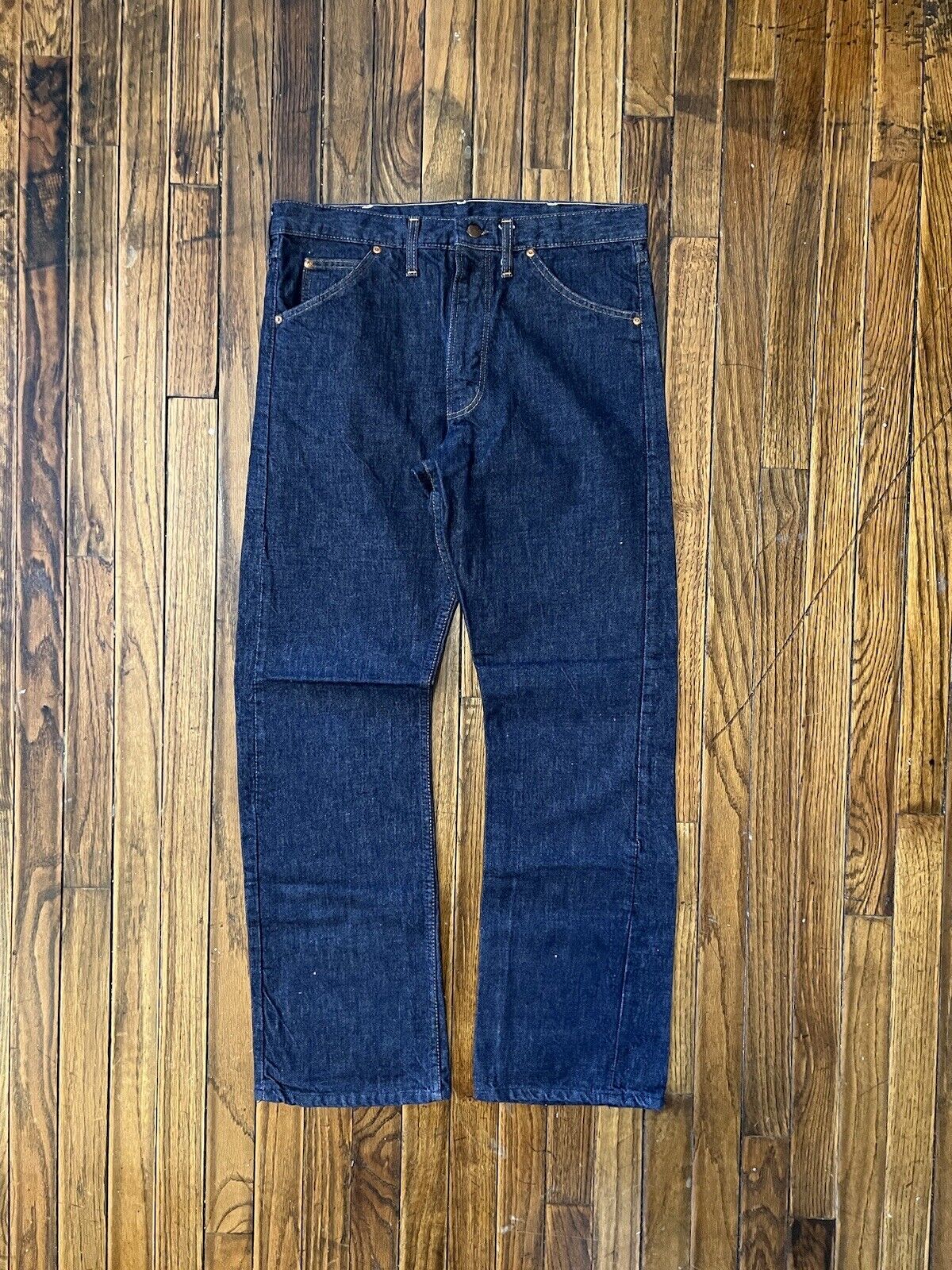 Vintage 70s Montgomery Ward Powr House Dark Wash Denim Jeans Straight Size34x31