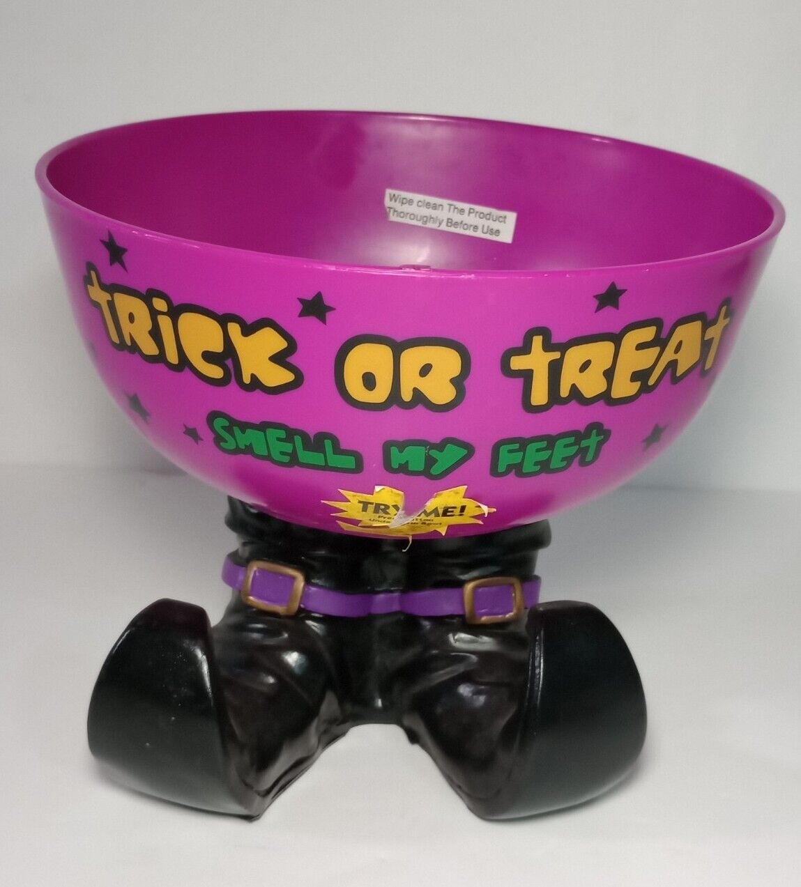 Gemmy Witch Trick or Treat Smell My Feet Halloween Candy Bowl Motion Activated