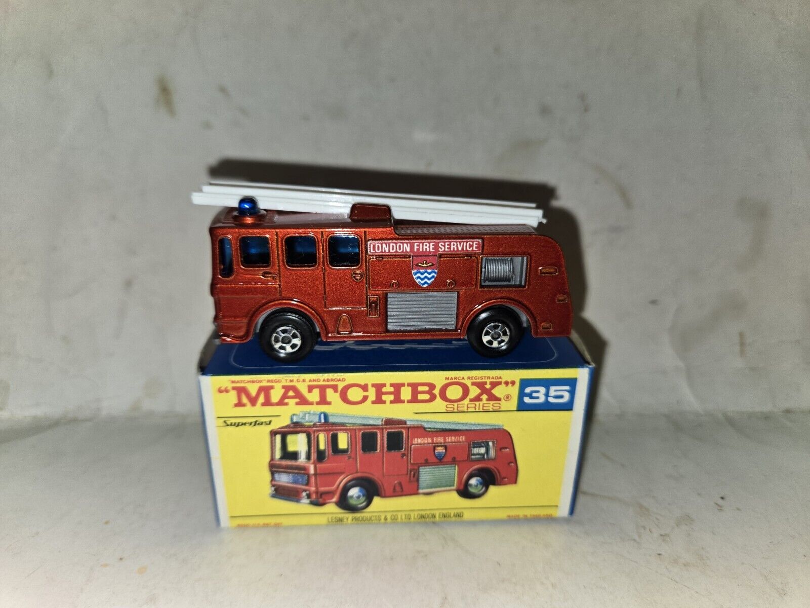 Vintage 1969 Mint In Box MIB Matchbox Superfast Merryweather Fire Engine,35,New