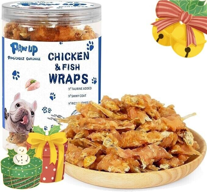 Dog Treats Chicken Wrapped Healthy Fish Nutritious Grain Free For Puppy 10.5oz