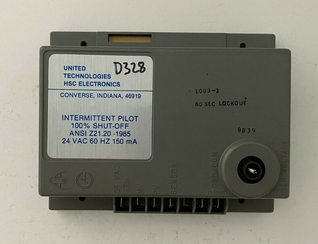UT Electronics Controls Intermittent Pilot 1003-1 60 Sec 24VAC 50/60H used #D328