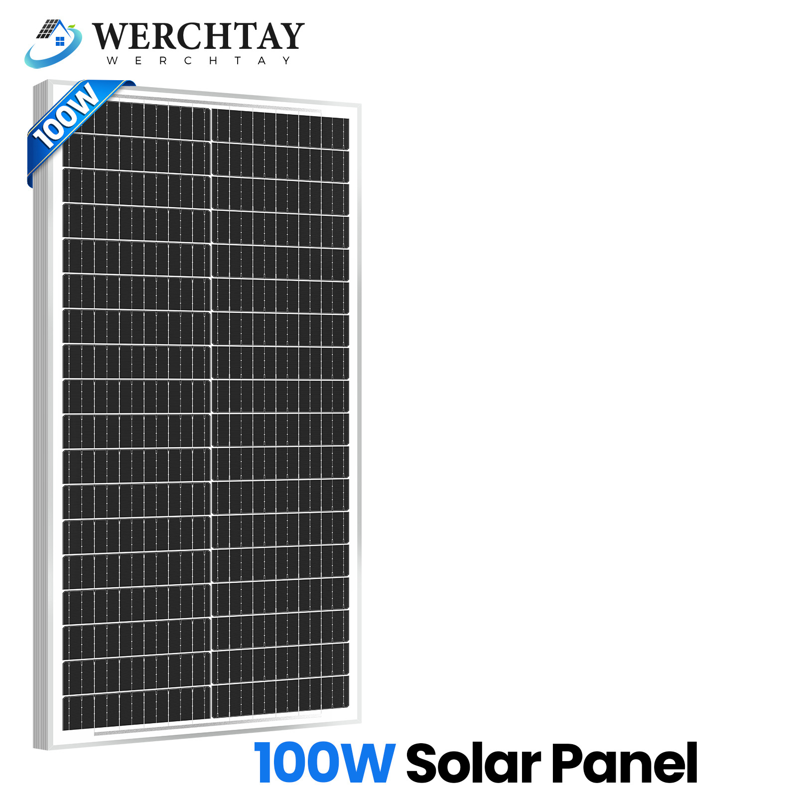 100W 150W 200W 300W 430W Watt Solar Panel Mono Home Charging RV Camping Battery