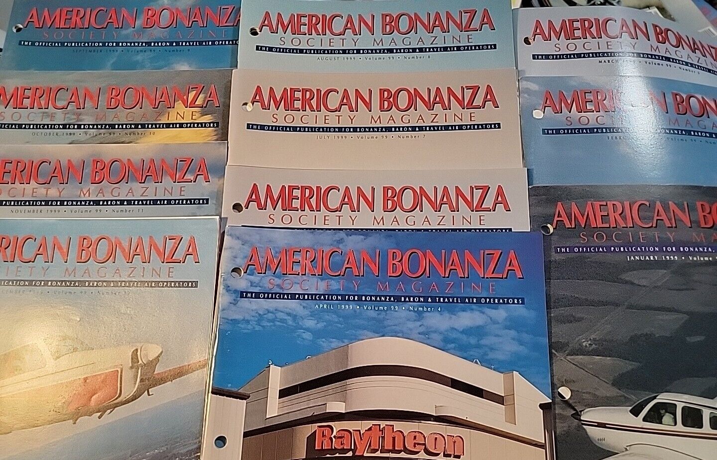🛫VINTAGE🛬 ABS AMERICAN BONANZA SOCIETY MAGAZINE🔥🔥COMPLETE YEAR 1999 TOTAL 11