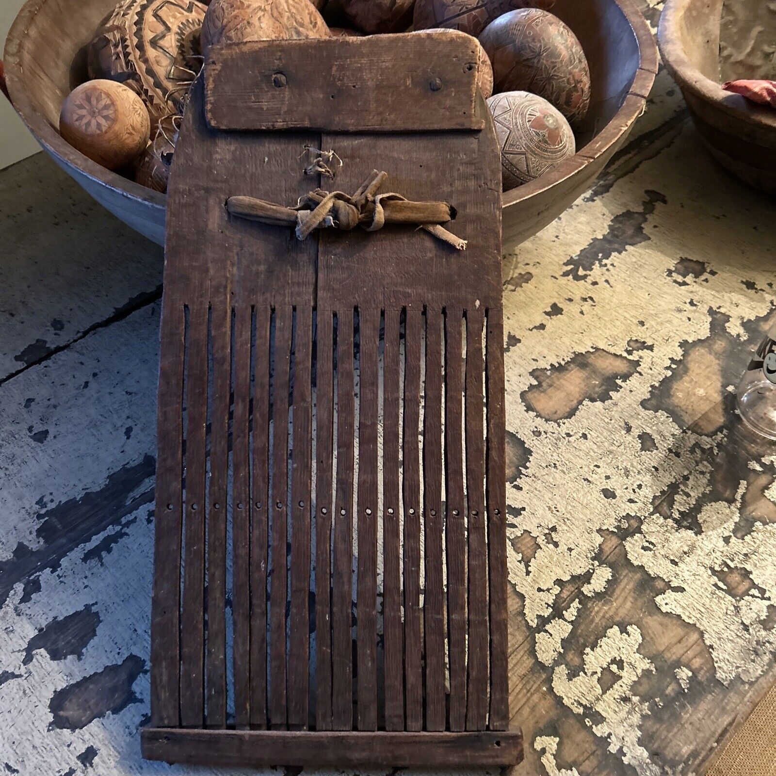 Antique Primitive Tape Loom. Early MEND. Rhode Island Farm