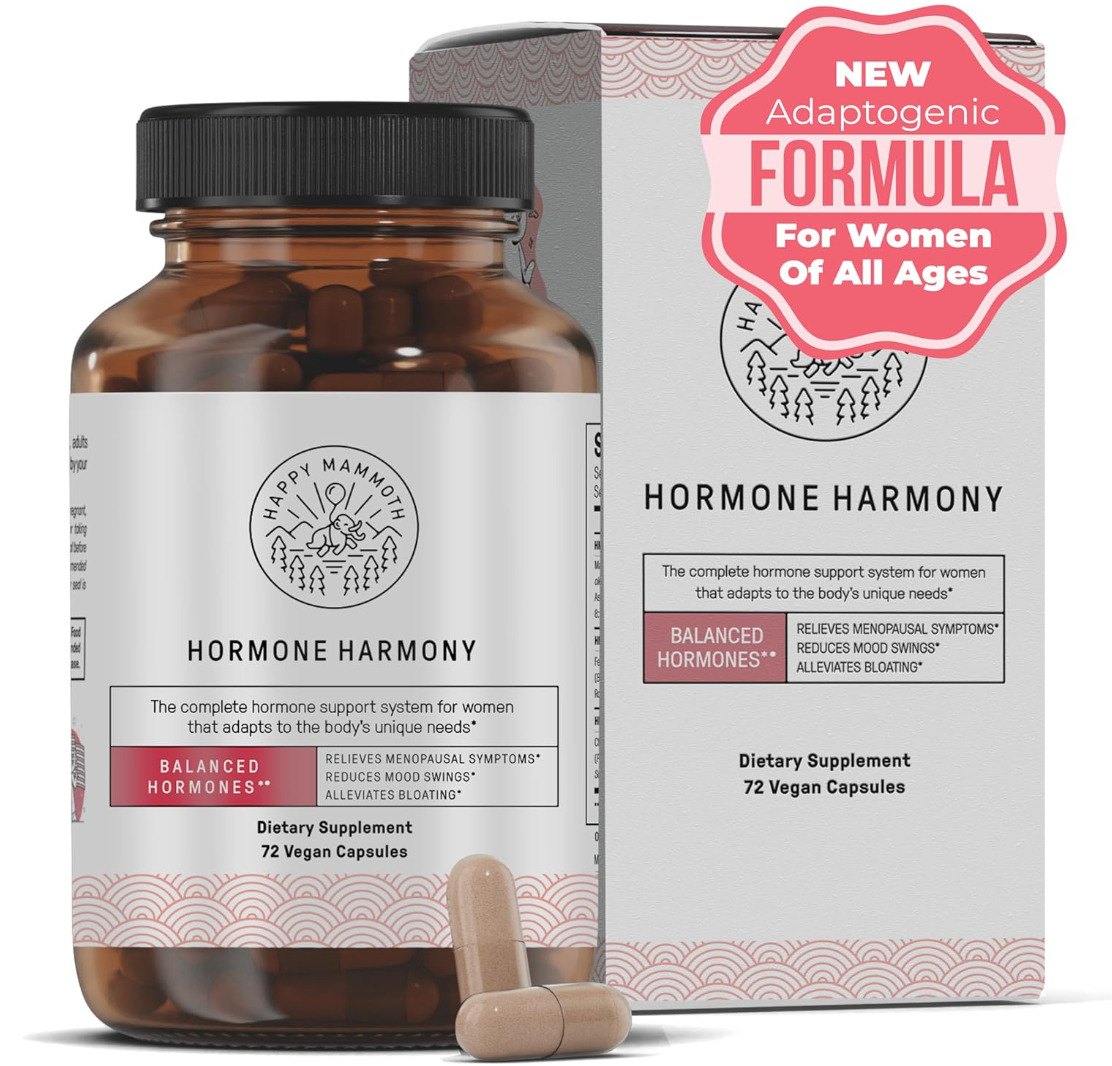 Happy Mammoth Hormone Harmony Balanced Hormones Dietary Supplement NEW 72 caps