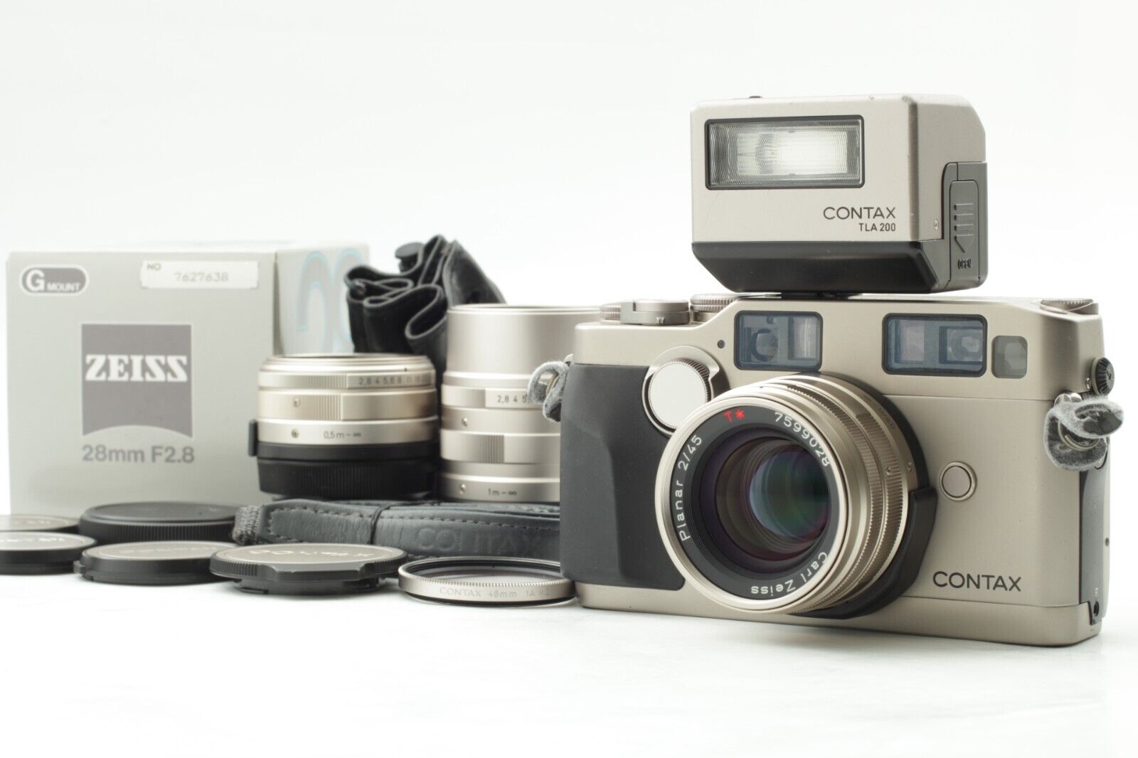 【Mint】Contax G2D G2 D Film Camera + 28mm 45mm 90mm 3Lens TLA200 From Japan #1159