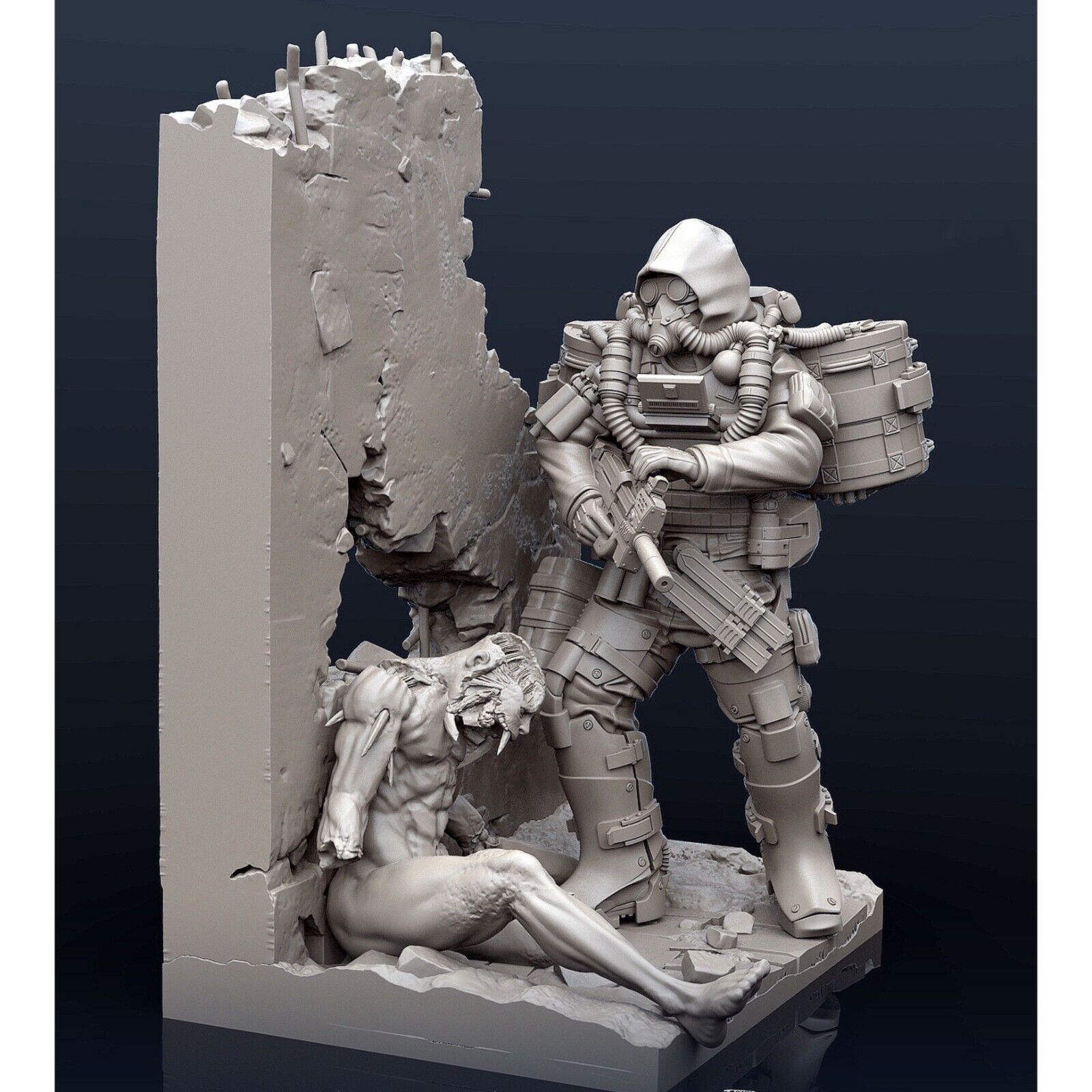 1/35 resin figure model Sci fi bio series mecha Warrior unassembled unpainted 
