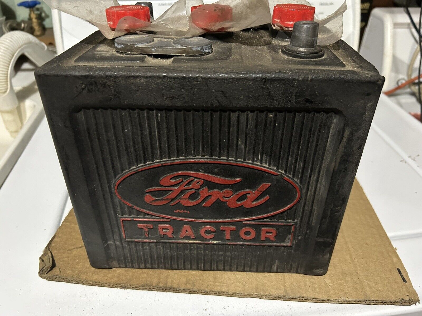 Vintage FORD 6 Volt Tractor Battery N-series 9N 8N 2N Funk Ferguson Fordson 6v
