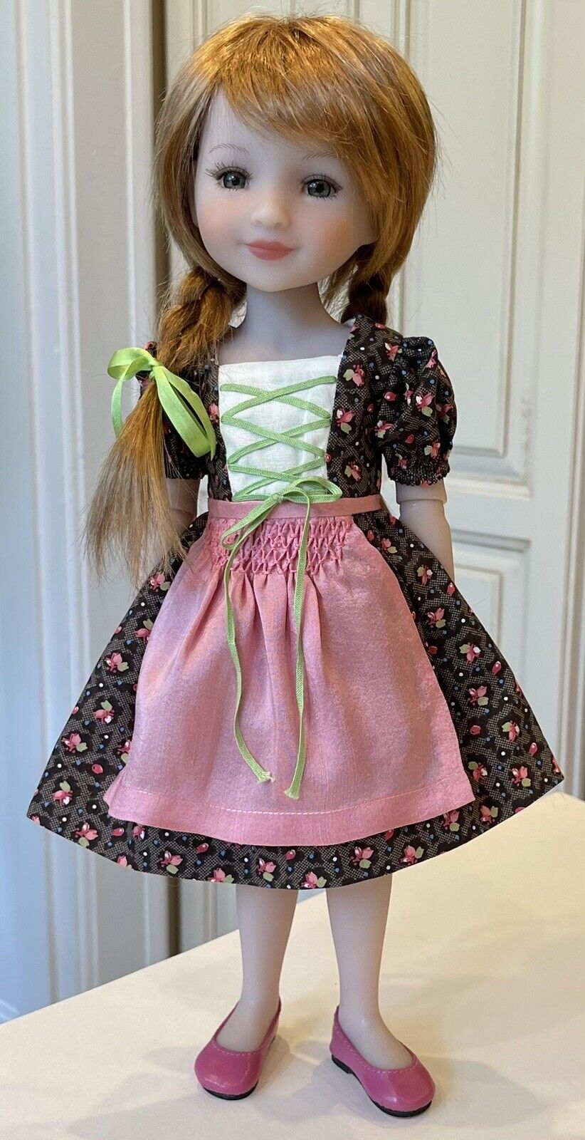 Boneka  Dirndl Style Dress Smock Apron 4 14.5\