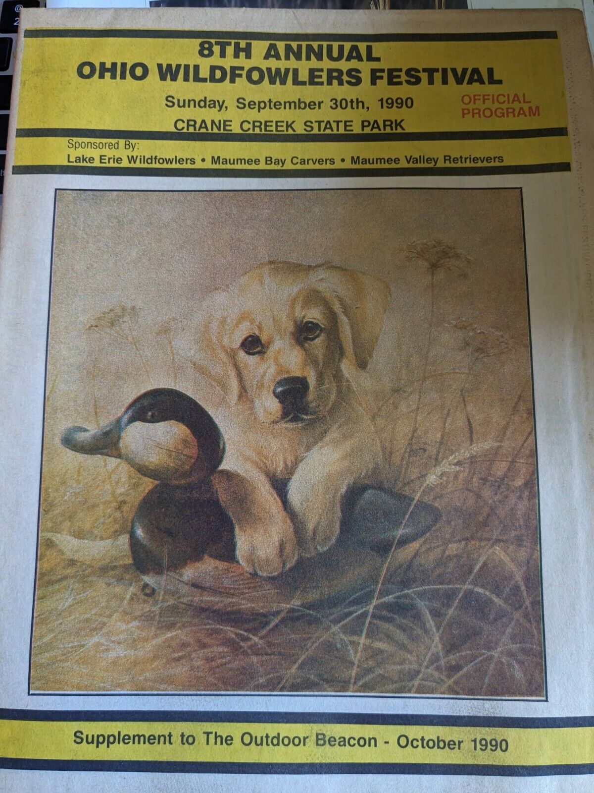 Vintage 1990 Official Program For The 8th Annual Ohio Wildfowlers Festival