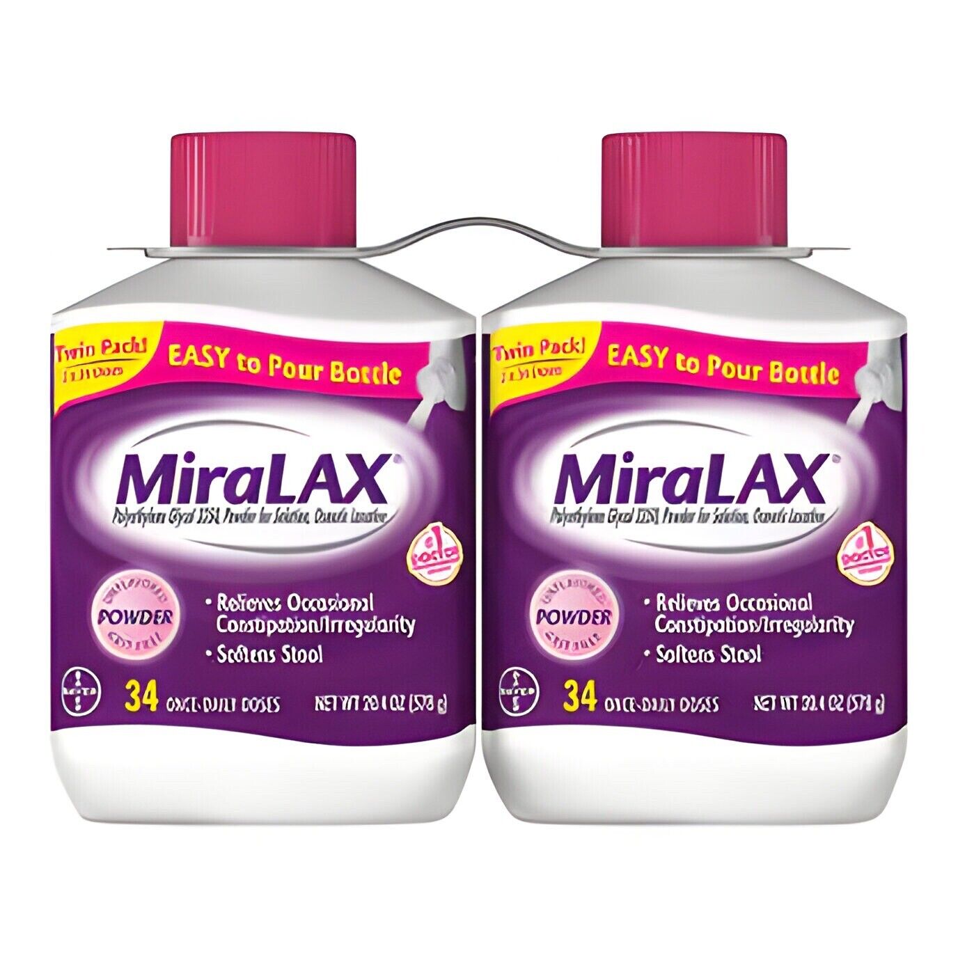 Miralax Powder Laxative 68 Doses, 40.8 Ounces Exp:03/2025