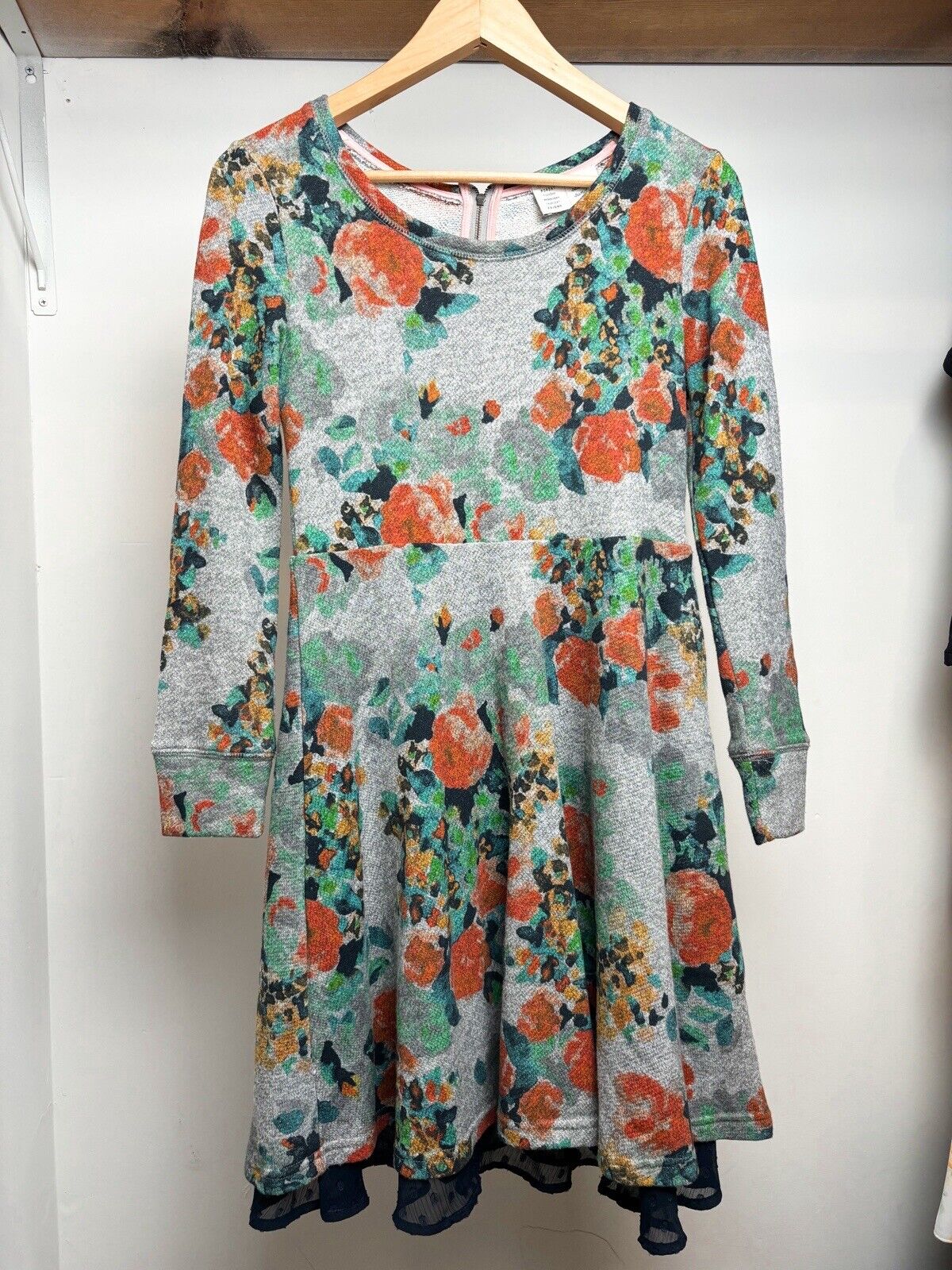 Anthropologie Saturday Sunday  Floral Knit Fit and Flare Dress  Women\'s Size XSP