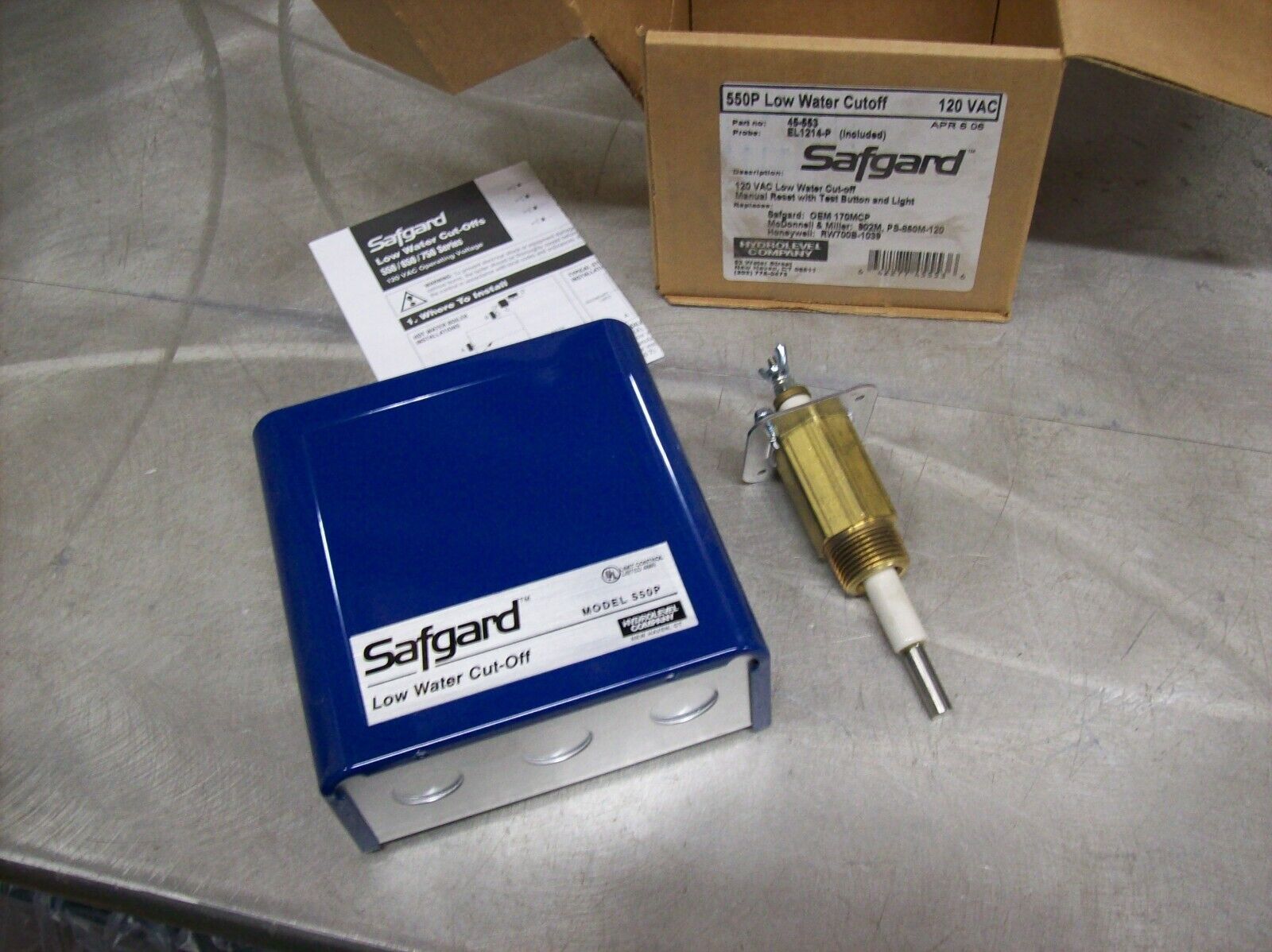 Safgard 550P Low Water Cutoff Control INCLUDES SENSOR 45-553