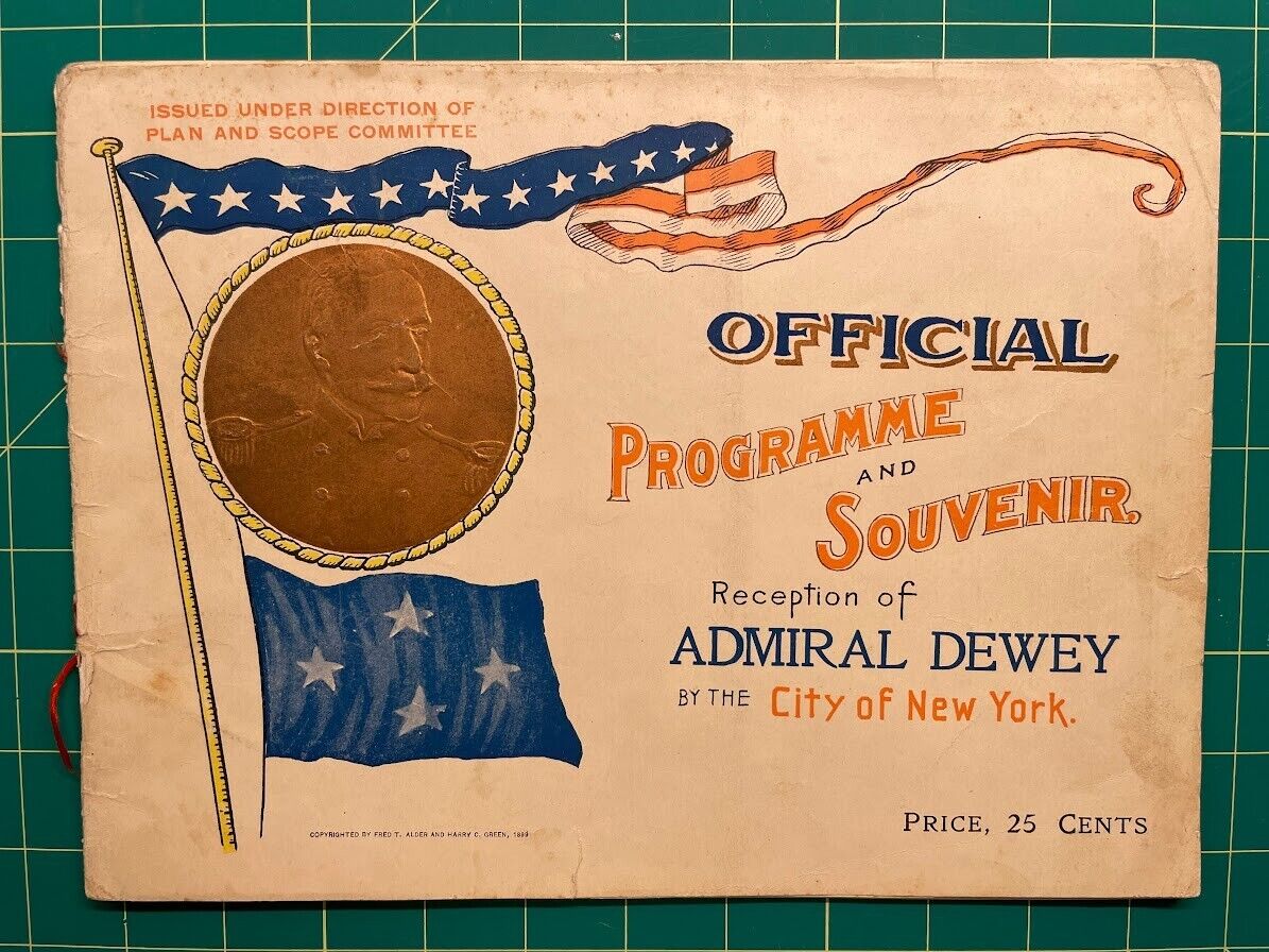 Official Program - Reception for Admiral Dewey in NYC 1899