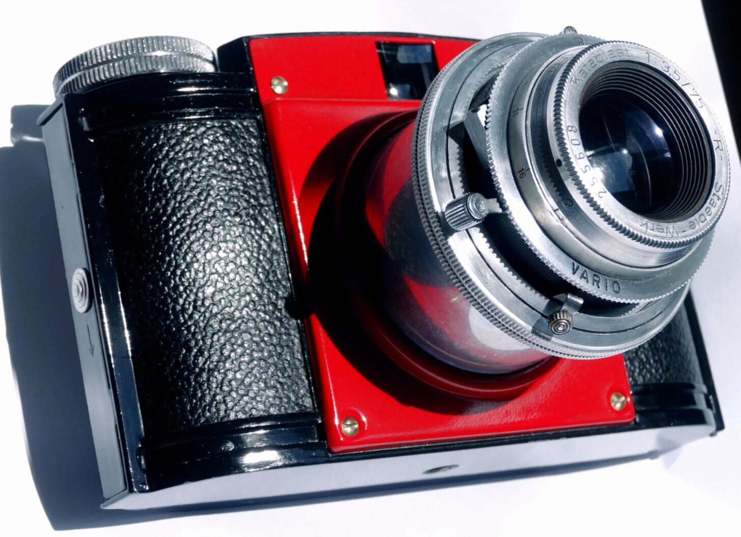 Restored & WWII Stylized: Carl Braun Paxina 3.5/75mm Periscope Lens, 6x6, Top