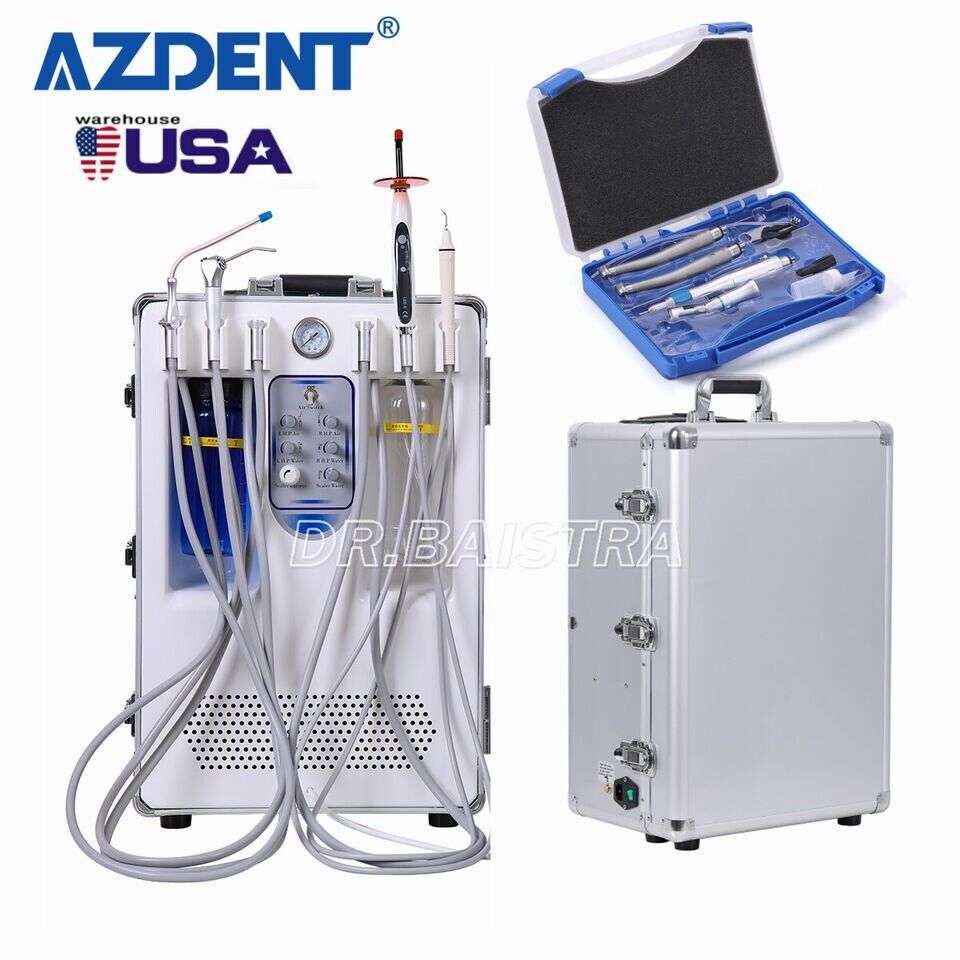 Dental Portable Delivery Unit With Curing Light Ultrasonic Scaler+ Handpiece Kit