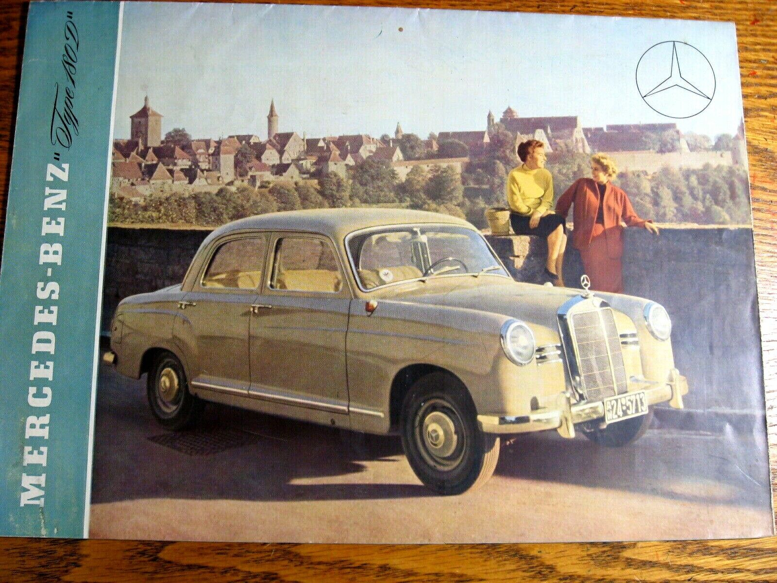 1954 1955 Mercedes-Benz Type 180D Color Brochure, Original