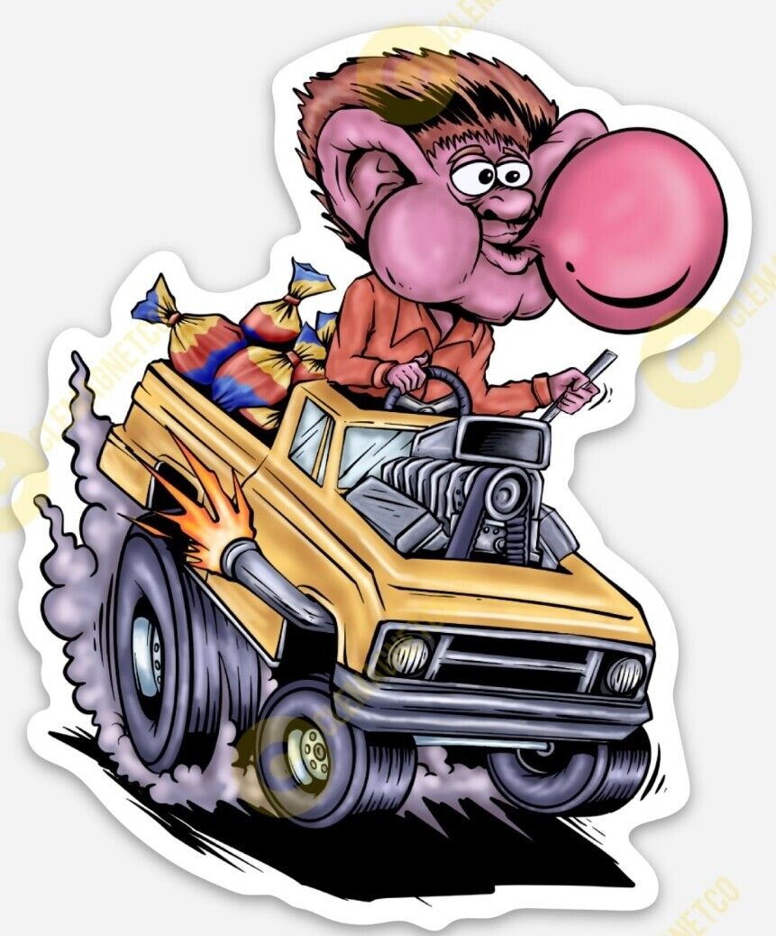 Muscle Car Truck MAGNET - Super Blower Ratfink Style American Made Rat Fink
