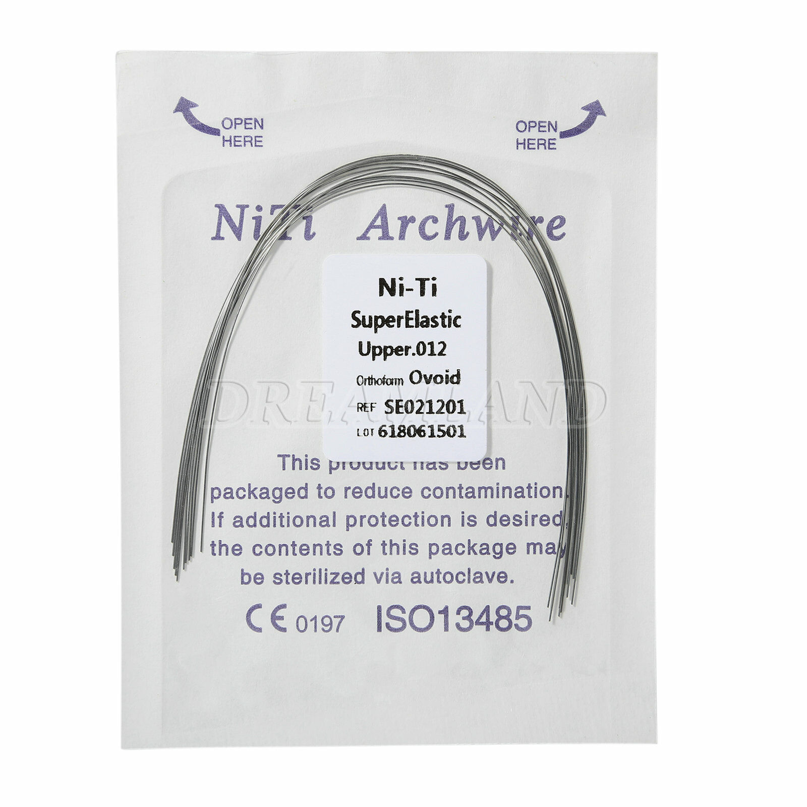 10pcs/pack Dental Orthodontic Super Elastic Niti Arch Wire Round Ovoid Form