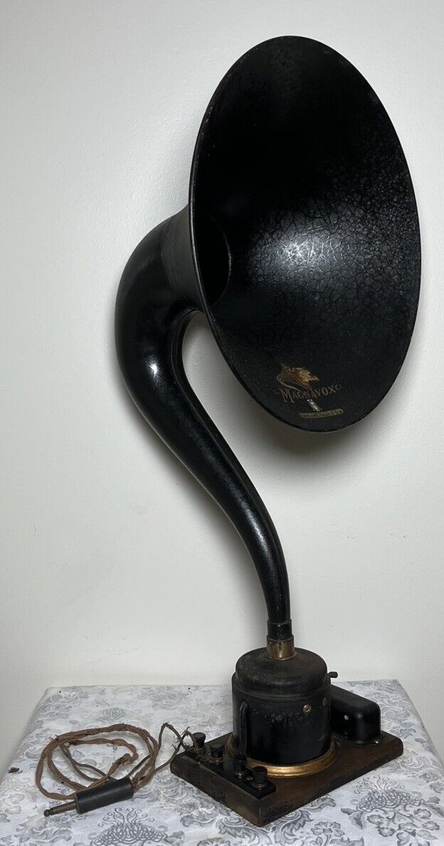 Vintage 1920s MAGNAVOX  Horn Speaker Model R-3 D TELEMEGAPHONE Antique Untested