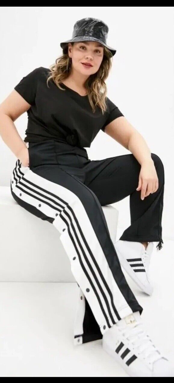 Adidas Womens Adicolor Classics Adibreak Track Pants - 4X- Black/White