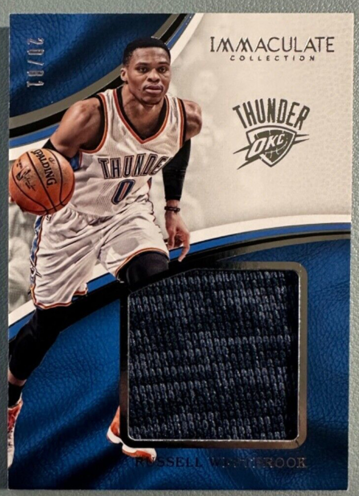 2016-17 Immaculate Collection Standout Material Game-Worn RUSSELL WESTBROOK #/81