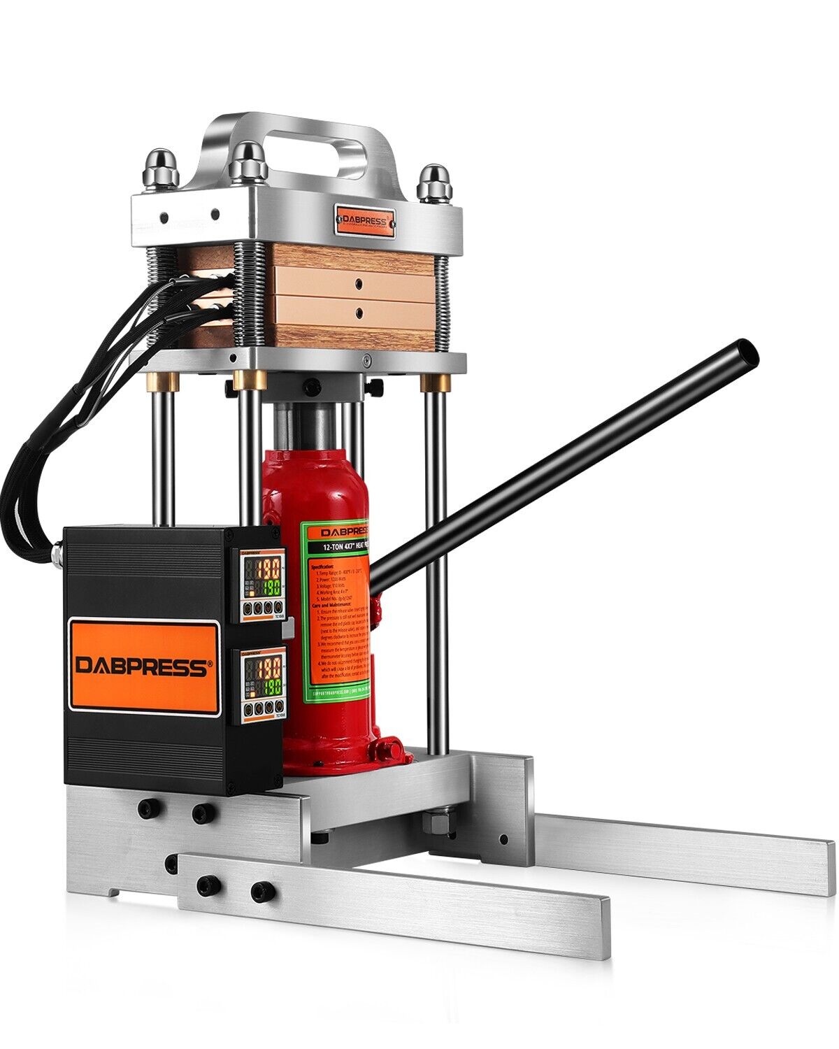 Dabpress 12 Ton Bottle Jack Heated Press - Not Support to Add a Pressure Gauge