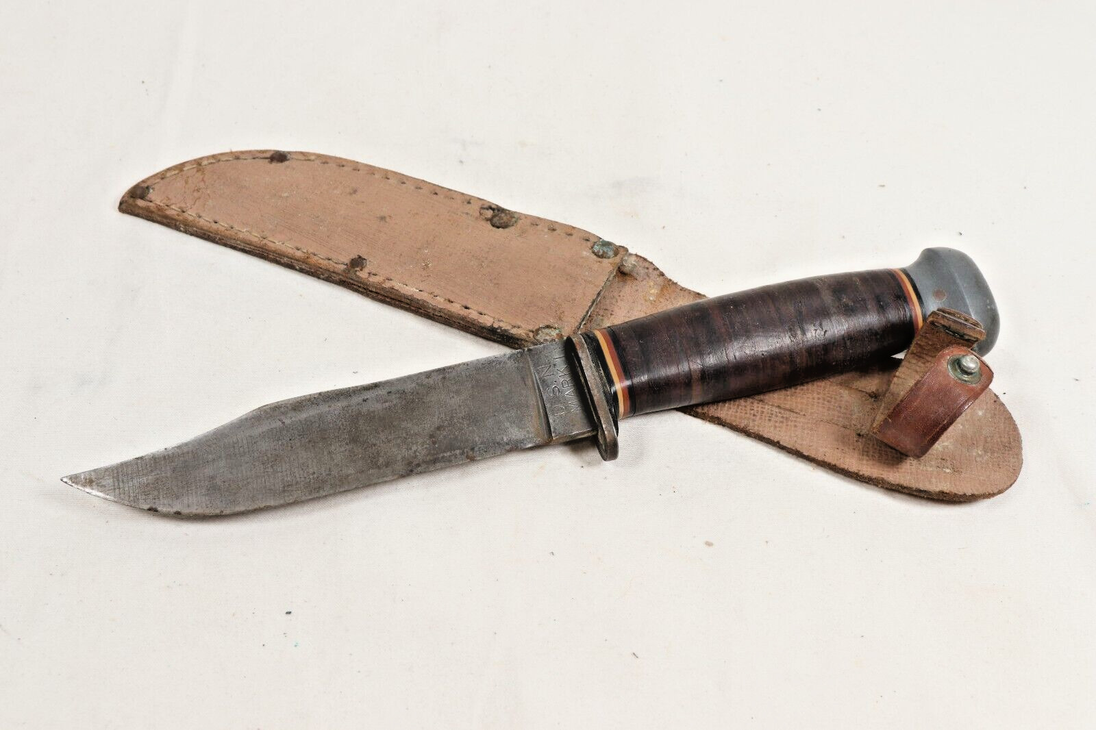 Vintage RH PAL-35 U.S.N. Mark 1 USN MK1 Combat Knife with sheath