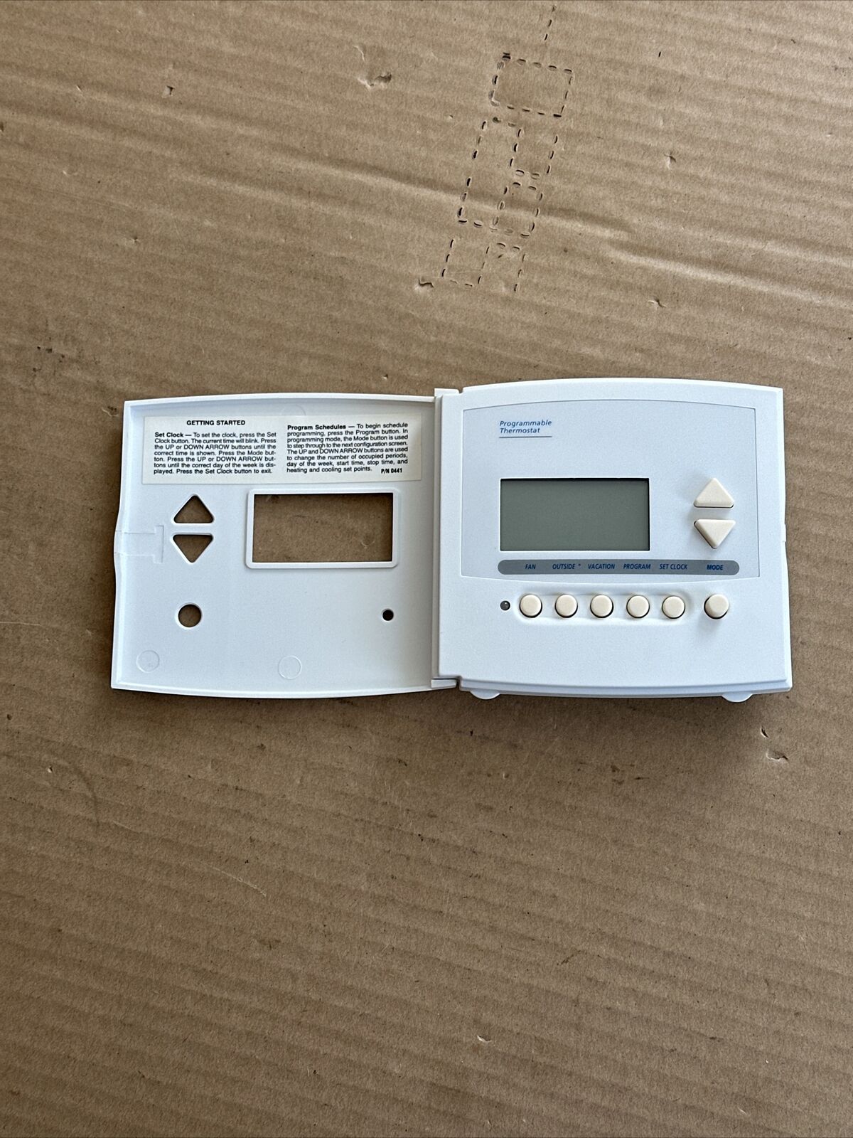 Totaline P374-1100 Programmable Thermostat 2 Heat 2 Cool Large Numbers Backlit