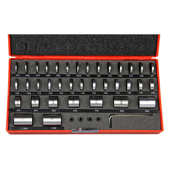 All Industrial 55280 | 36 Pc. .050-1.000 Round Space Block Set