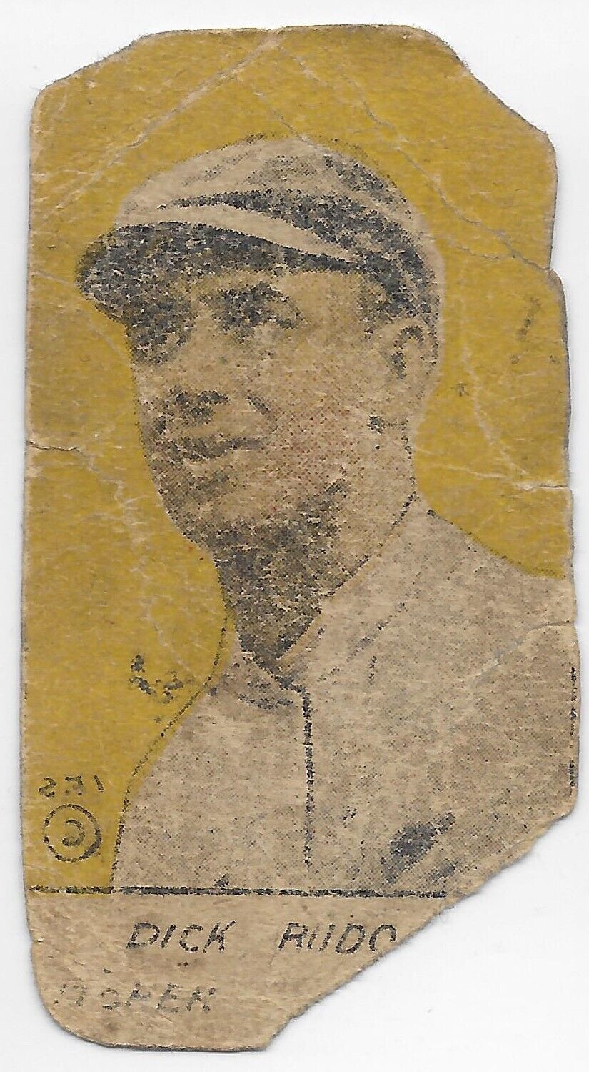 1921 W516-1-2 DICK RUDOLPH Boston Braves Strip Card