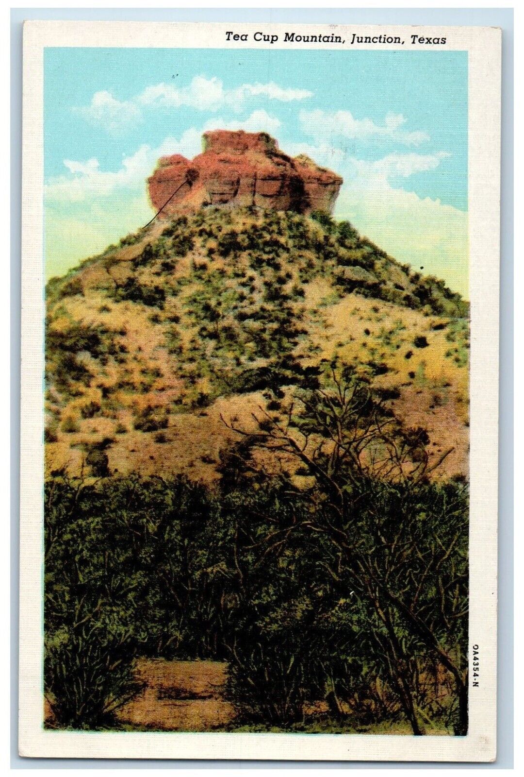 c1930\'s View Of Tea Cup Mountain Junction Texas TX Unposted Vintage Postcard