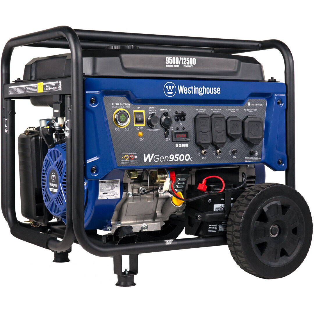 Westinghouse Refurbished 12,500W Gas Portable Generator, Home Backup