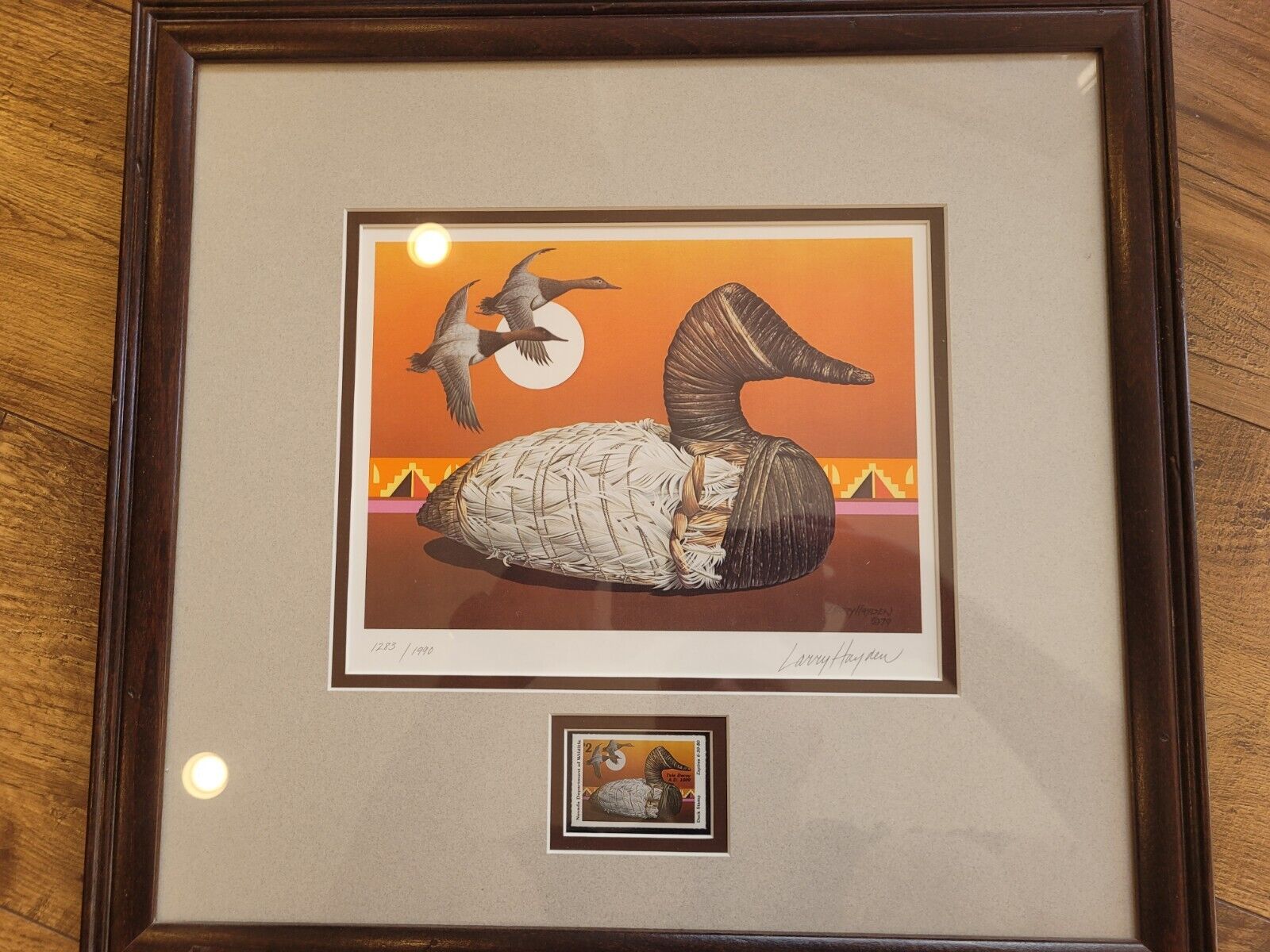 1979 Nevada First of State Duck Stamp and Print Signed Larry Hayden 1283/1990