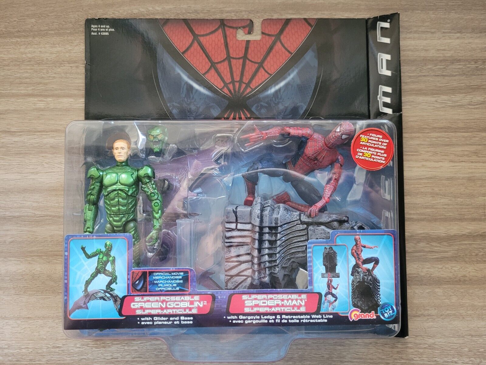 Toybiz Rare Spider-Man and Green Goblin two-pack figures; 2002 Raimi movie