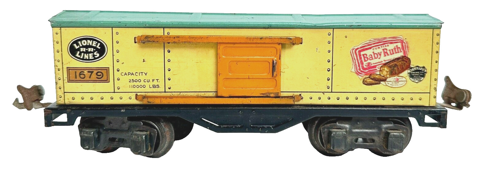 Vintage Lionel Lines 1679 Prewar O Gauge  Baby Ruth Candy Train Car