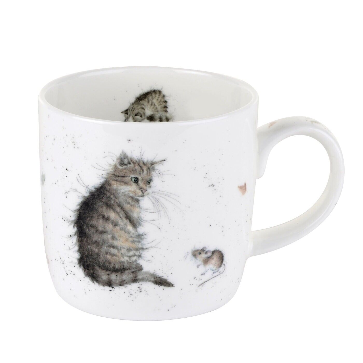 Royal Worcester Wrendale Designs Mug Cat and A Mouse (Cat/Mouse)