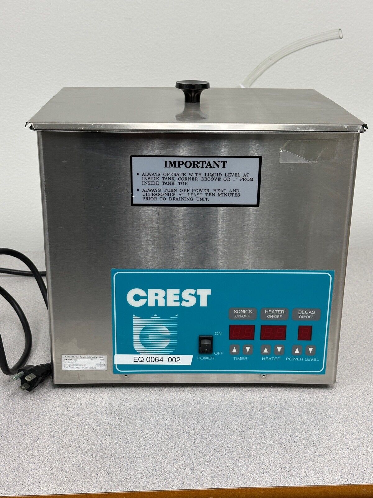 Crest (VWR) Ultrasonics Sonicating Water Bath model 950D