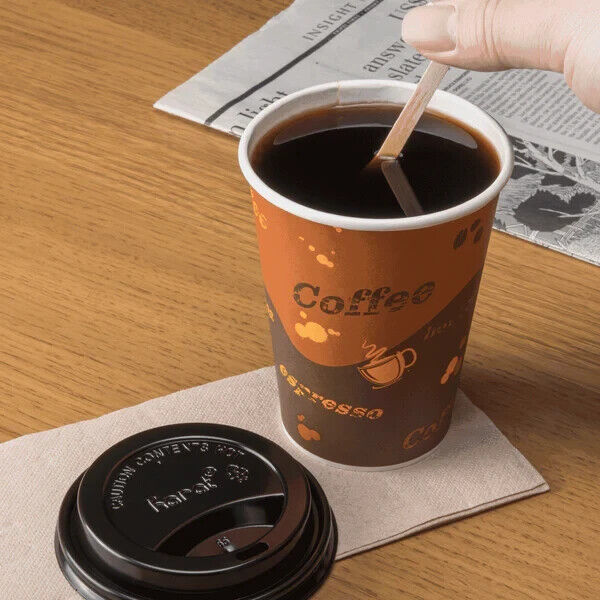 Karat 12oz Paper Hot Cups-Coffee Print(90mm,1,000 ct)/Hot Coffee Cups-C-K512