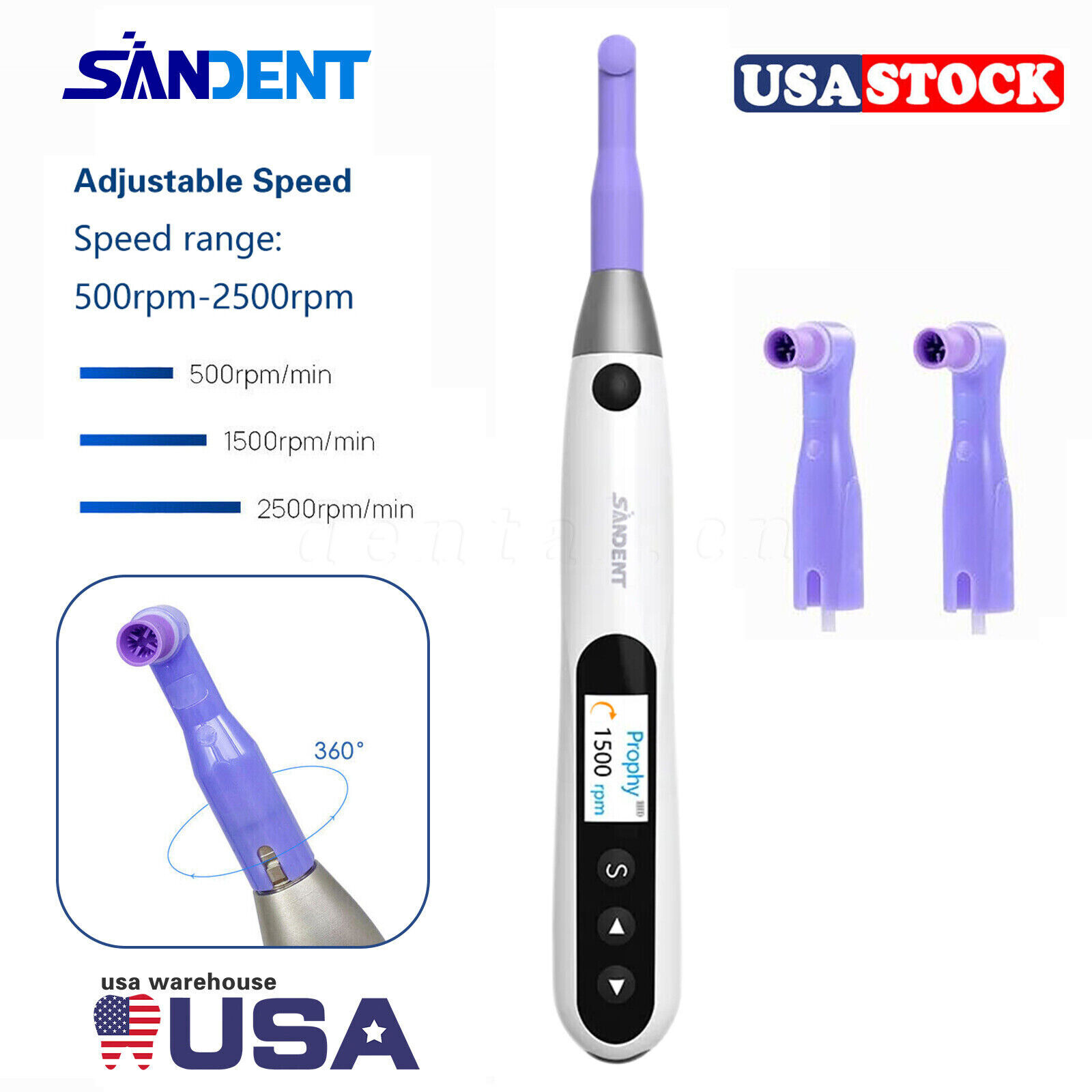 Dental Portable Hygiene Prophy Handpiece Wireless Cordless /prophy angles