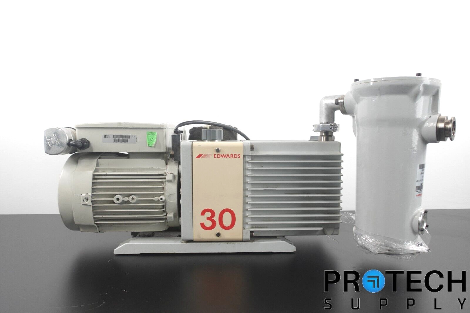 Edwards E2M30 Dual Stage Vacuum Pump with MF 30 Outlet Mist Filter with WARRANTY