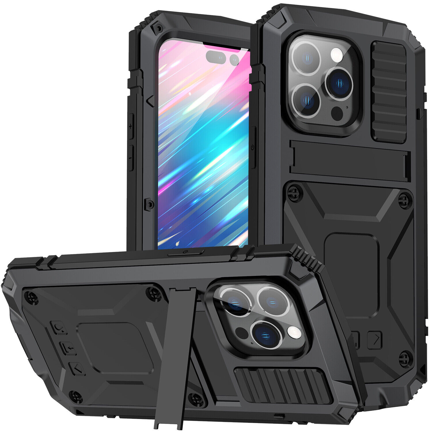 Shockproof Aluminum Metal Waterproof Case For iPhone 14 15 Pro Max 13 12 11 XS