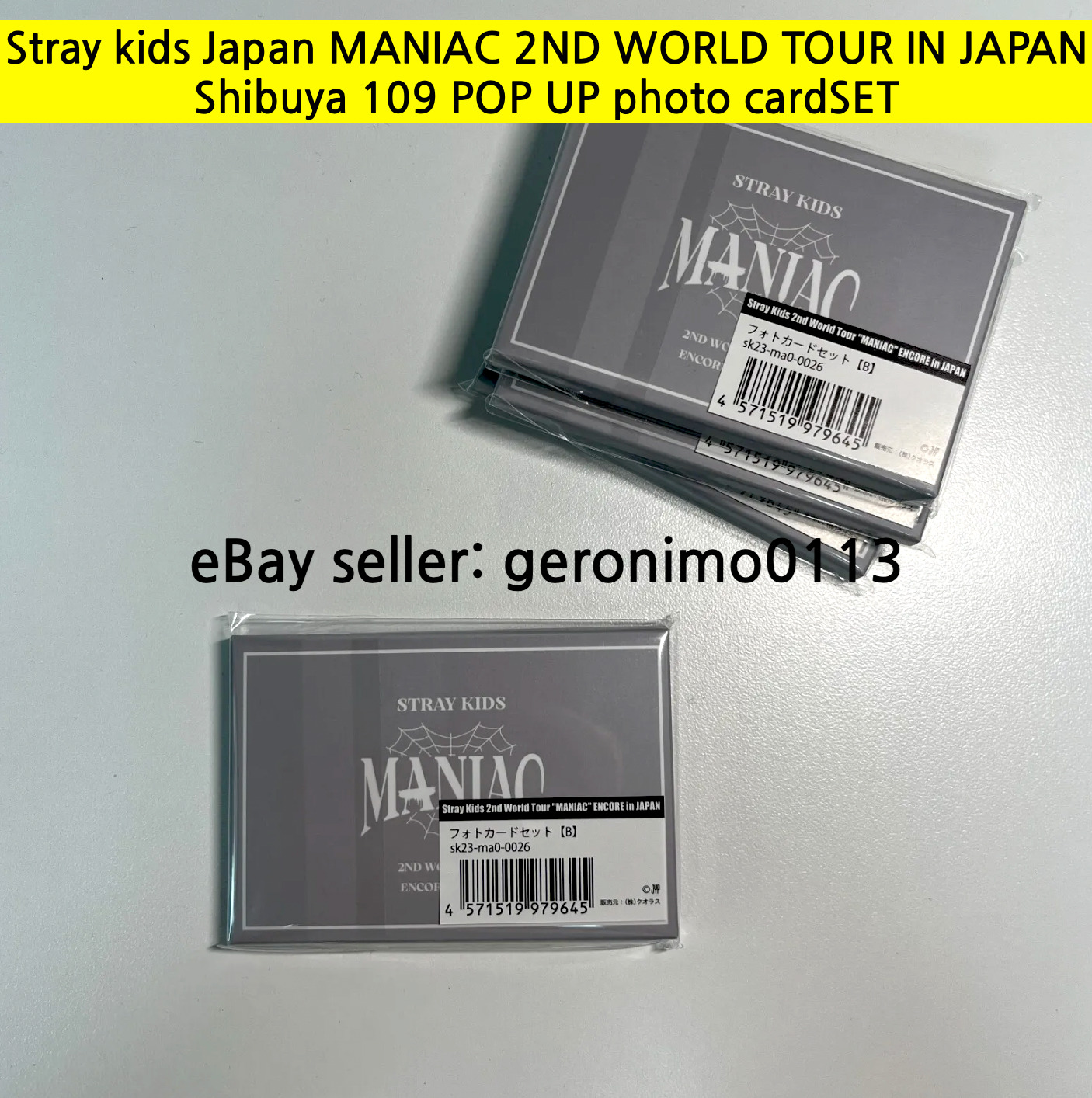 [ON HAND] Stray kids Japan MANIAC 2ND WORLD TOUR IN JAPAN Shibuya 109 POP UP