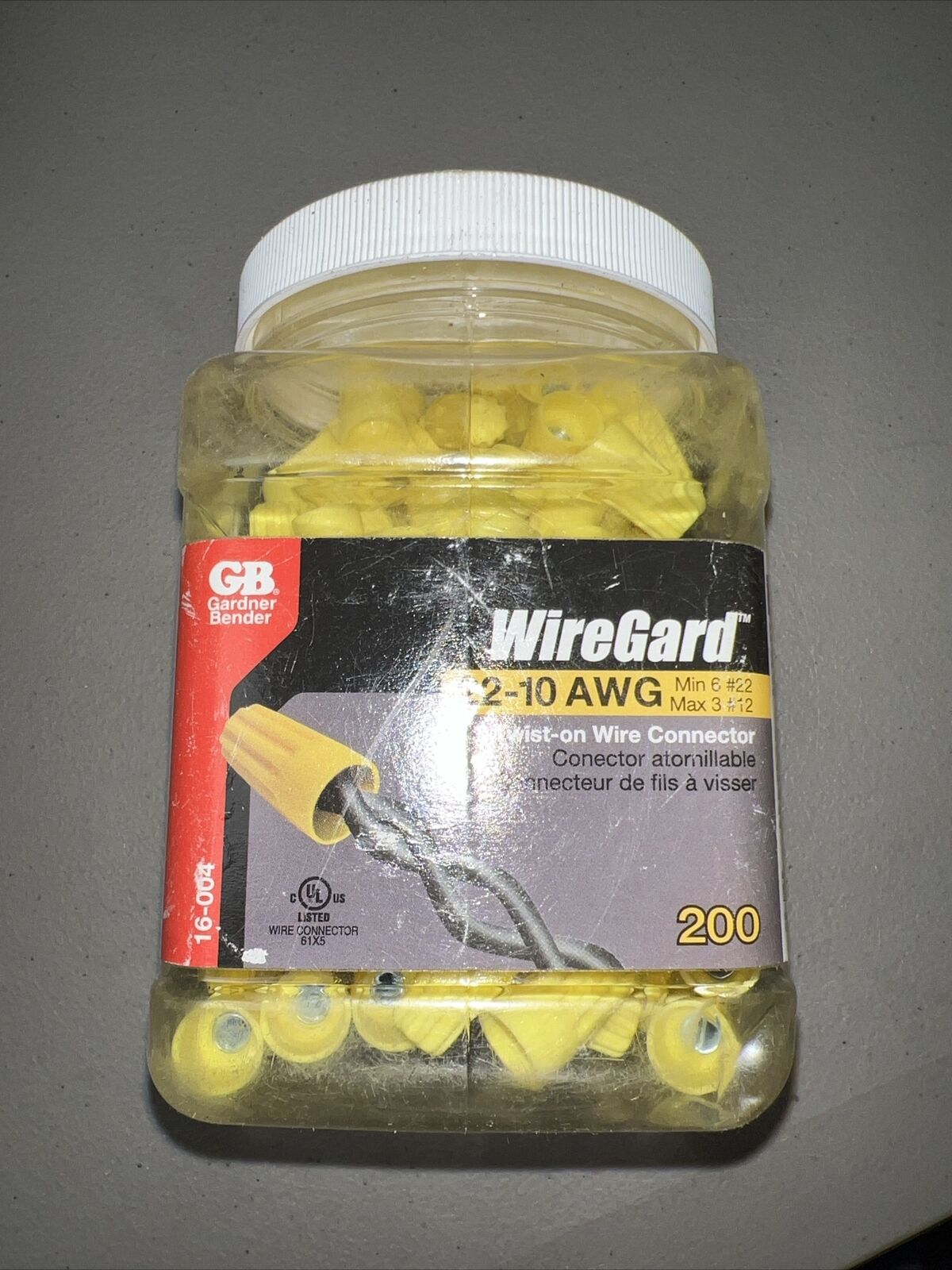 Gardner Bender WIREGARD Twist-On Wire Connectors Electrical 22-10 AWG Approx 180